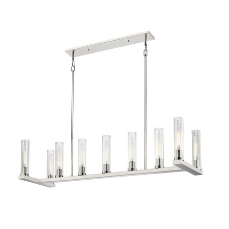 Z-Lite Beau 9 Light Chandelier, Polished Nickel & Clear 3031-9L-PN